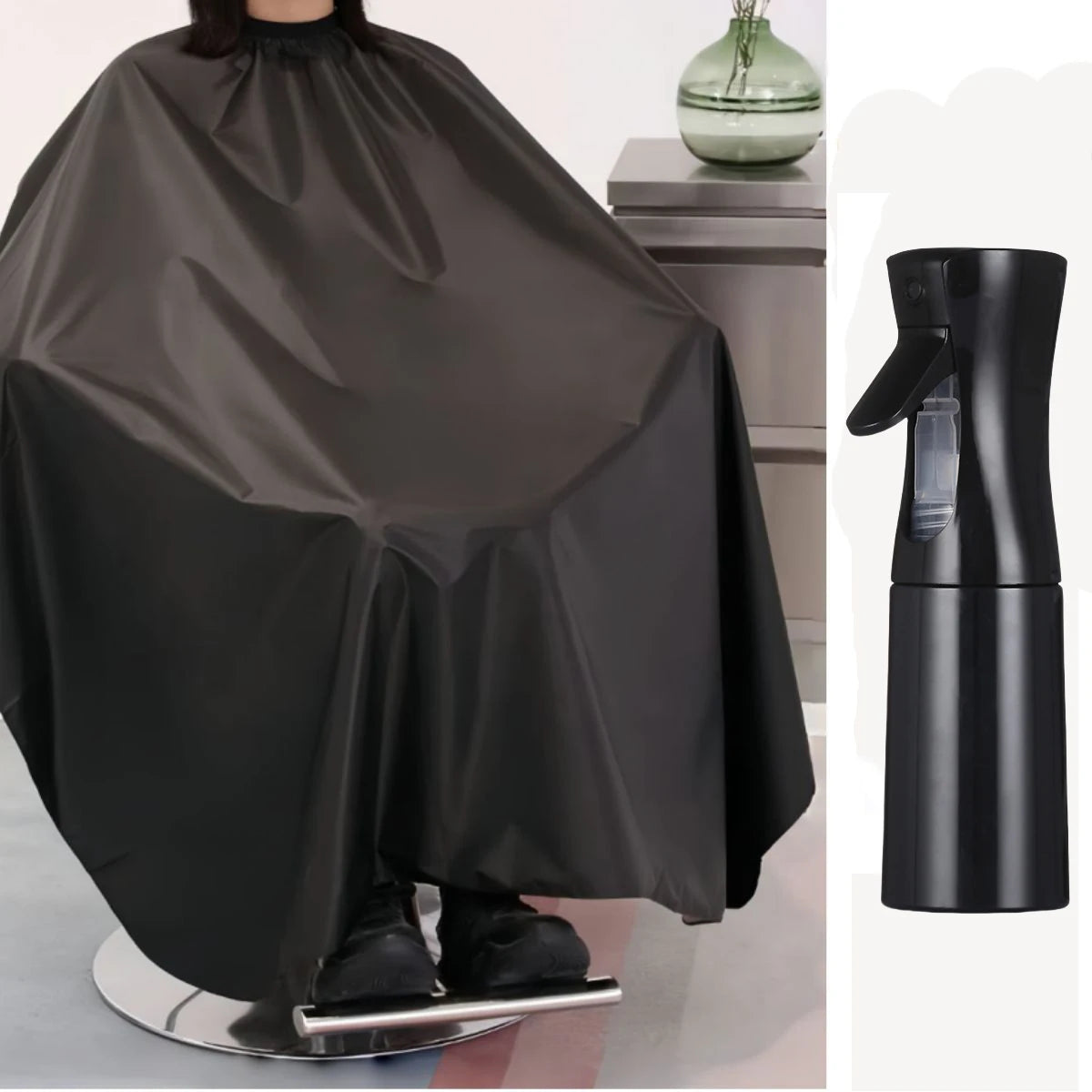 Black Salon Barber Cape