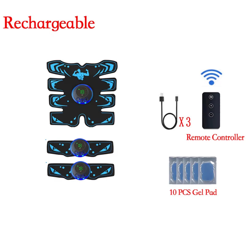 EMS Muscle Stimulator Smart Electric Fitness Abdominal Training Weight Loss Stickers Muscle Relax Body Slimming Shaping Massager