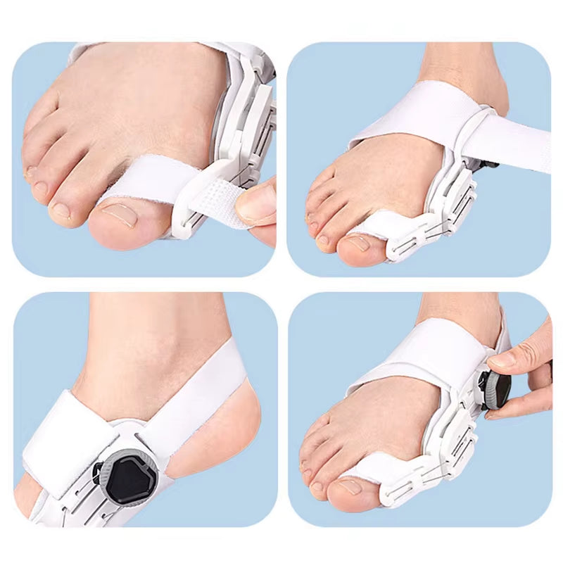 1PC Bunion Corrector Unisex Foot Hallux Valgus Braces Rotatable Toe Separator Straightener Adjustable Finger Toe Corrector