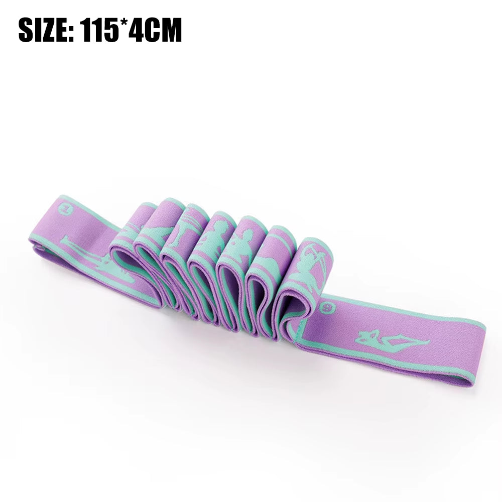 Elastic Yoga Resistance Band Pilates Dance Stretching Belt Fitness Sport Exercise Pull Strap Belt Beginner Multi-Functional Band