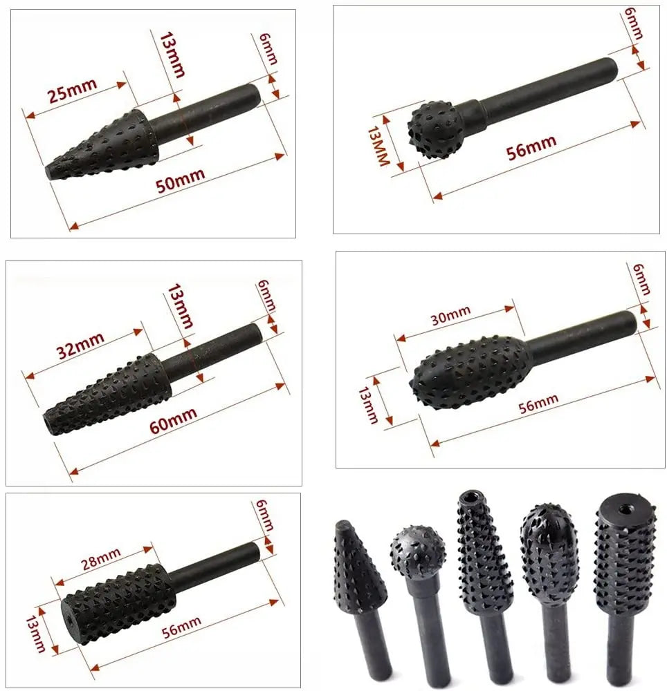 Drill Bit Set 1/4'' 6mm Shank Rotary Cutting Tools