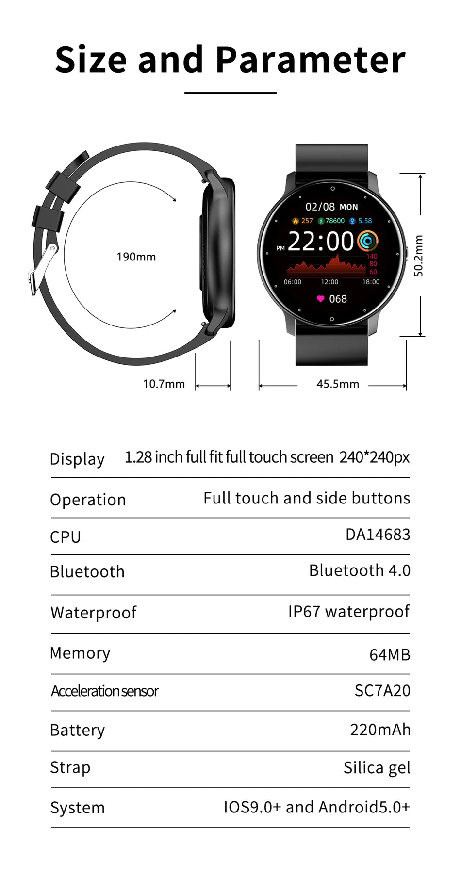 Smartwatch Full Touch Screen