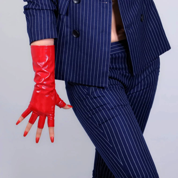 Latex Long Gloves Faux