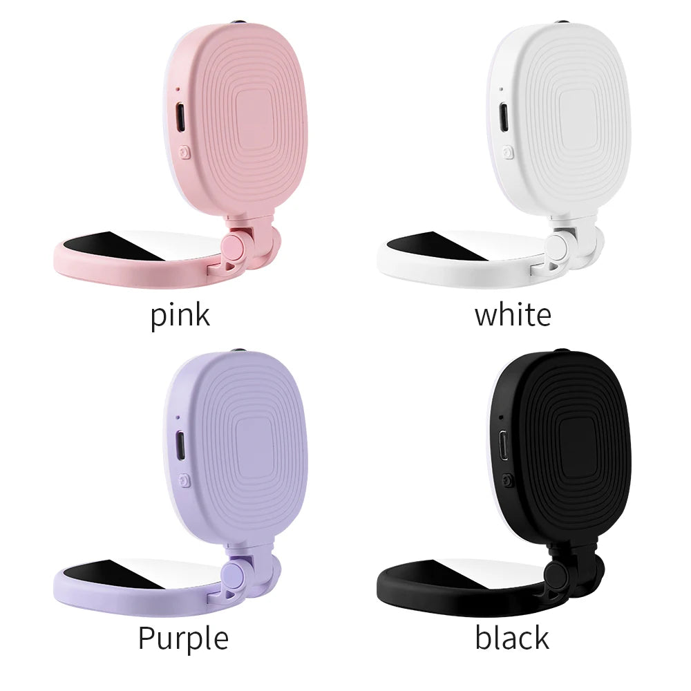 Magnetic Multi-functional Mobile Phone Selfie Mirror Mini Fill light Three-colour Adjustable Reversible Fill Light For Video