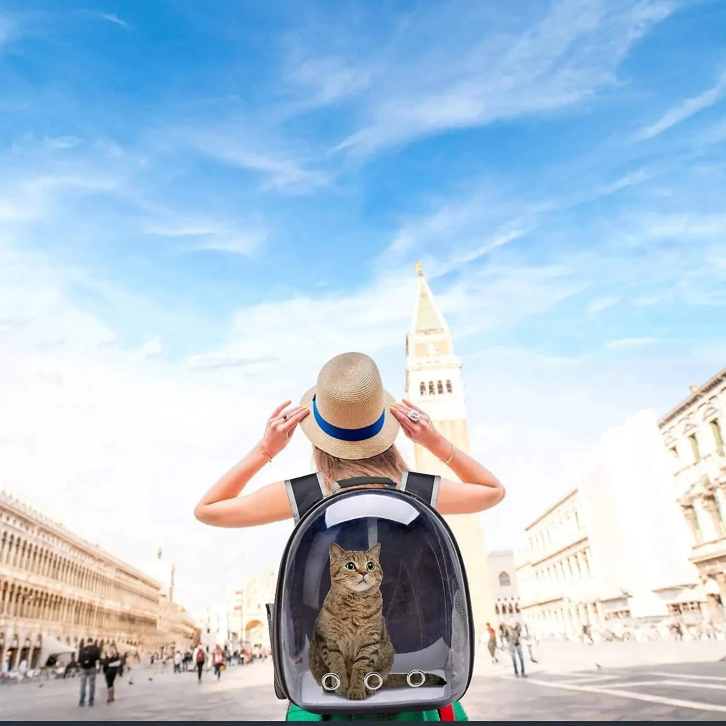 Pet Carrier Backpack Bubble Design