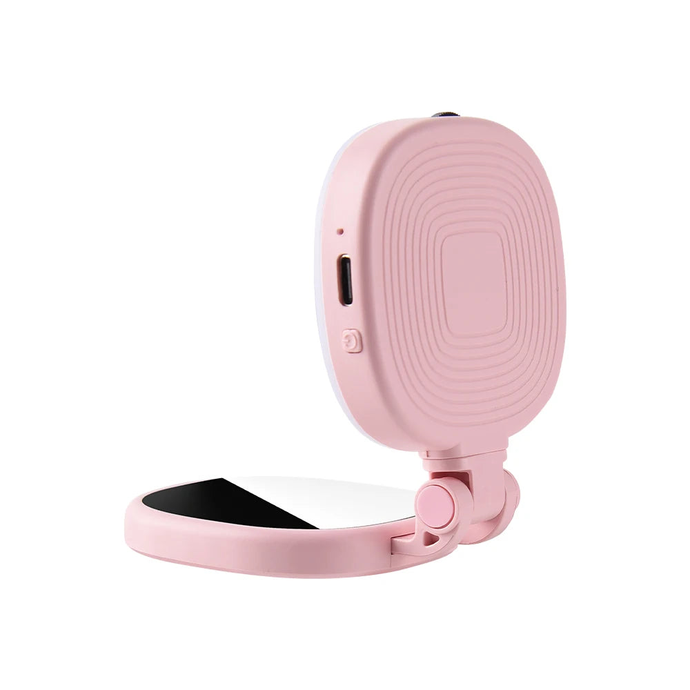 Magnetic Multi-functional Mobile Phone Selfie Mirror Mini Fill light Three-colour Adjustable Reversible Fill Light For Video