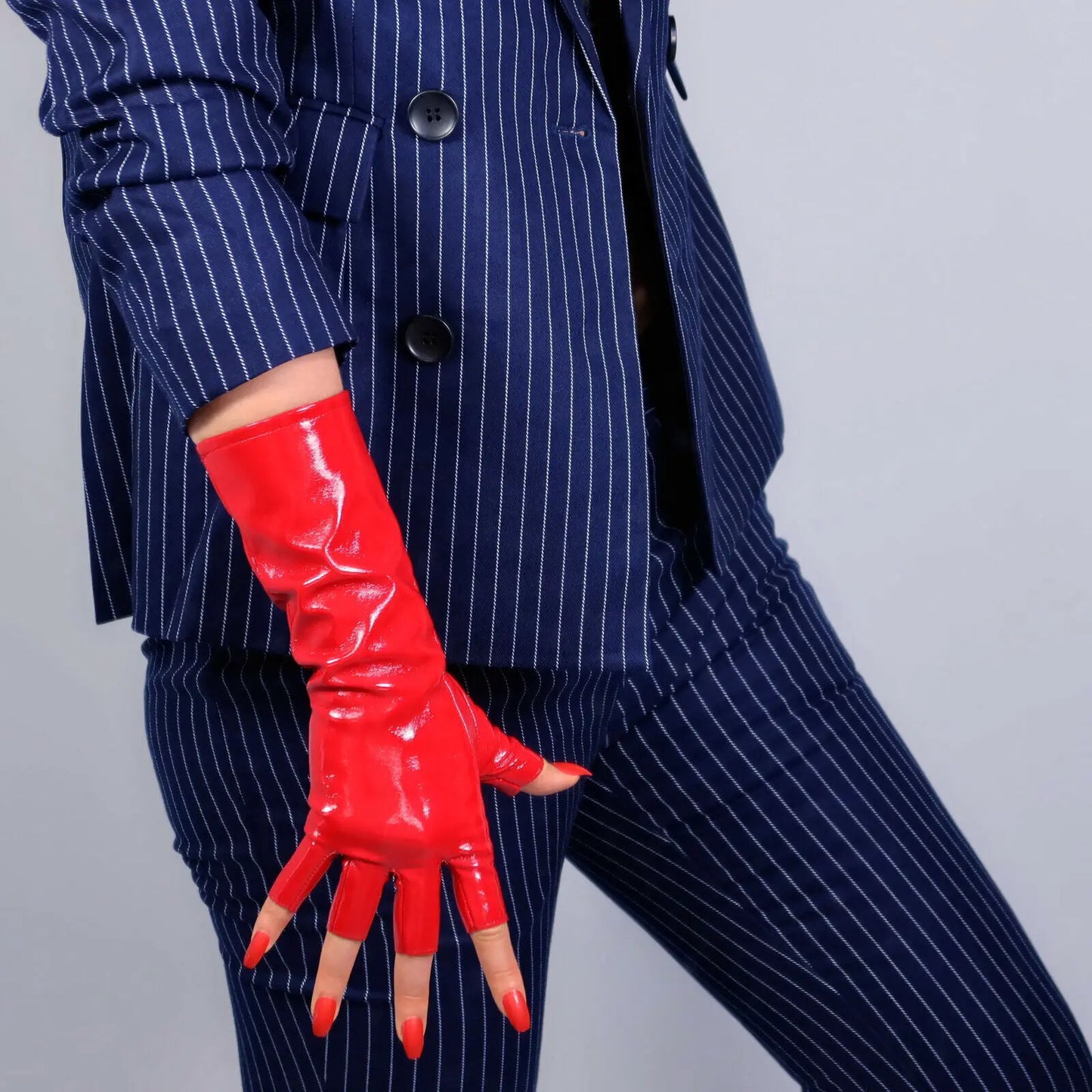 Latex Long Gloves Faux