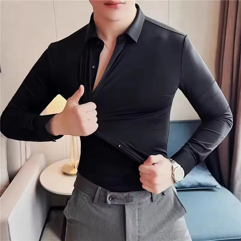 Elastic Long Sleeve Shirt