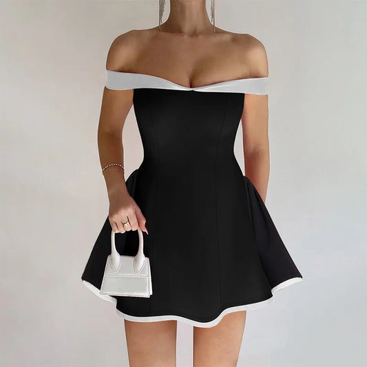 Off-shoulder Strapless Mini Dress