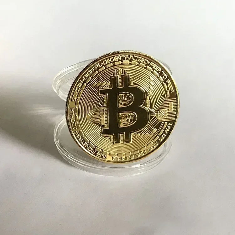 Gold Plated Bitcoin Collectible Coin