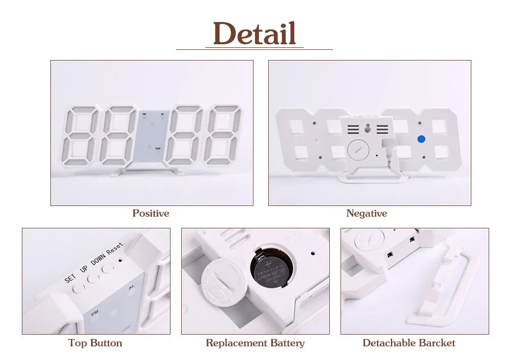 Table 3D LED Digital Alarm Clock