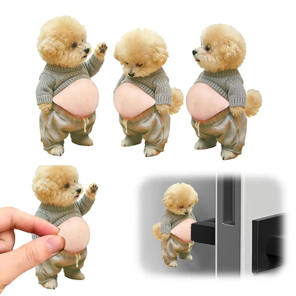 3PCS 3D Teddy Dog Belly Stickers