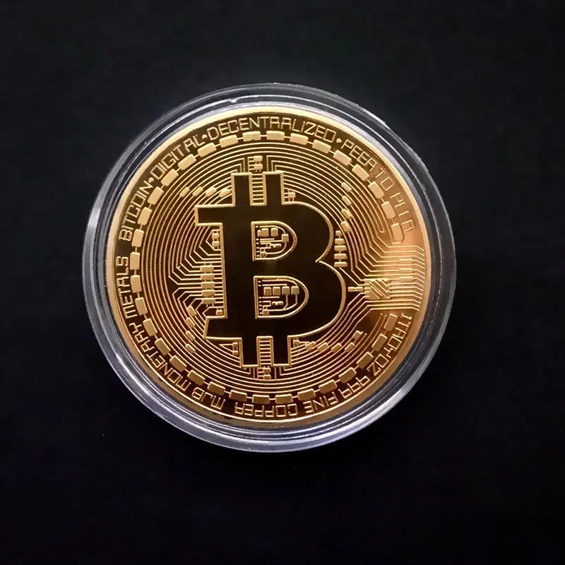 Gold Plated Bitcoin Collectible Coin