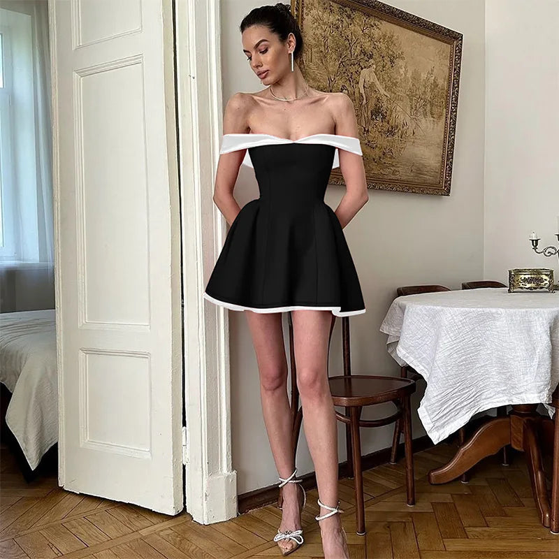 Off-shoulder Strapless Mini Dress