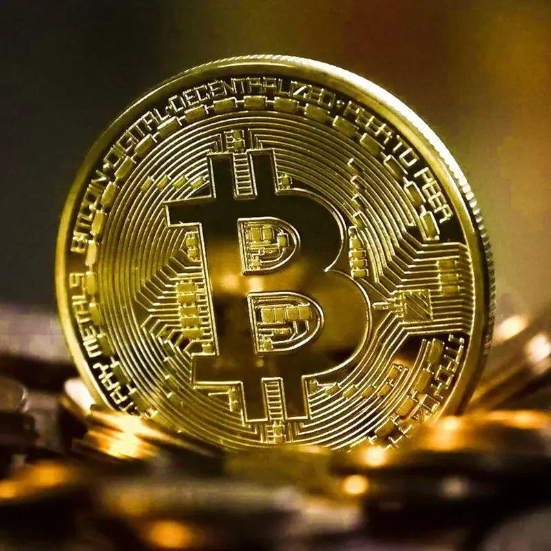 Gold Plated Bitcoin Collectible Coin