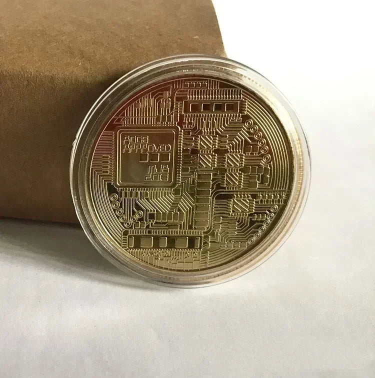 Gold Plated Bitcoin Collectible Coin