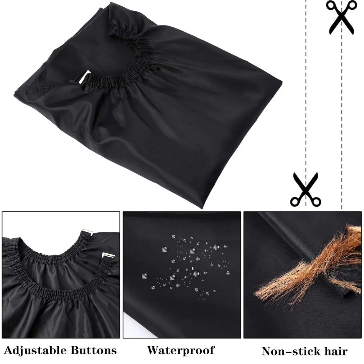 Black Salon Barber Cape