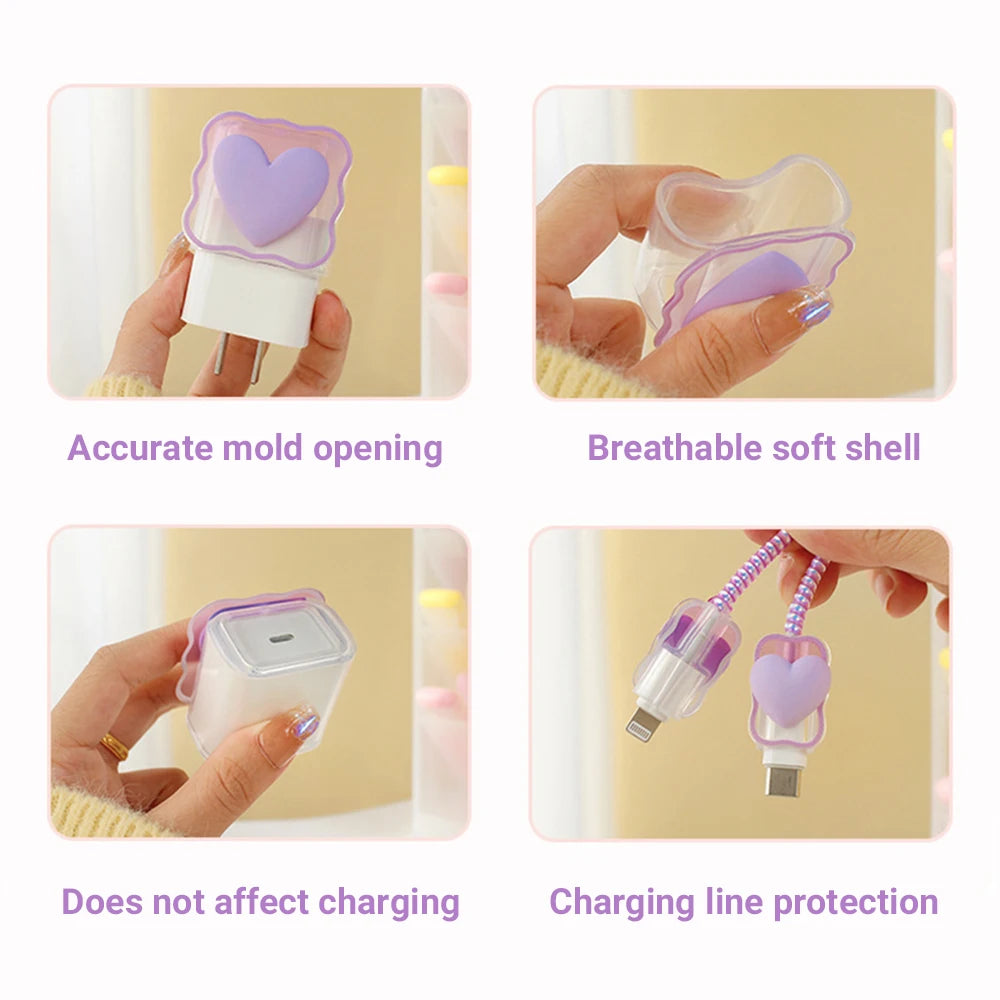 Love Heart Silicone Charger Cable
