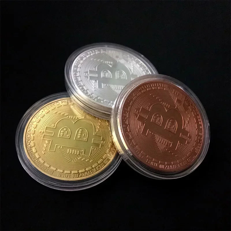 Gold Plated Bitcoin Collectible Coin