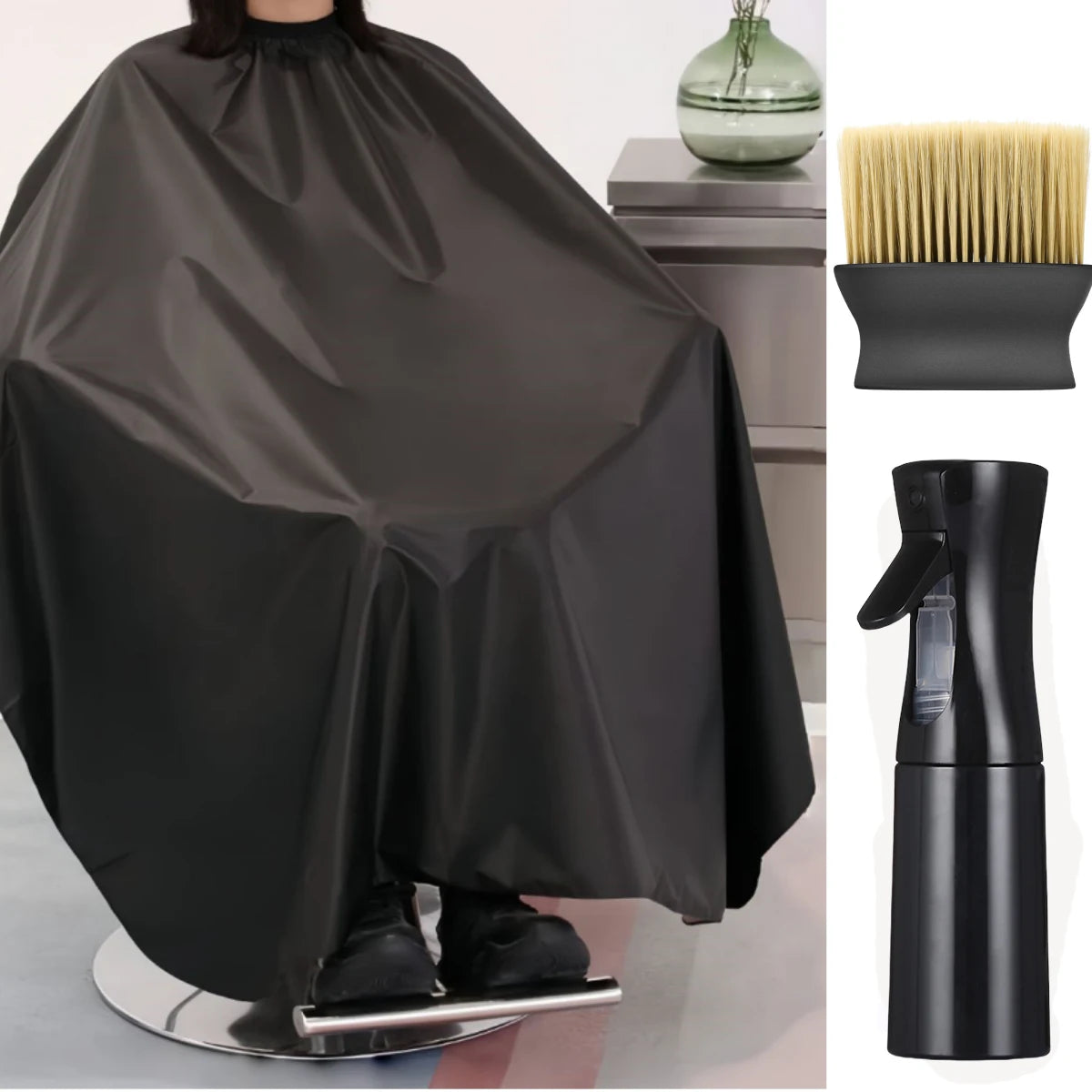Black Salon Barber Cape