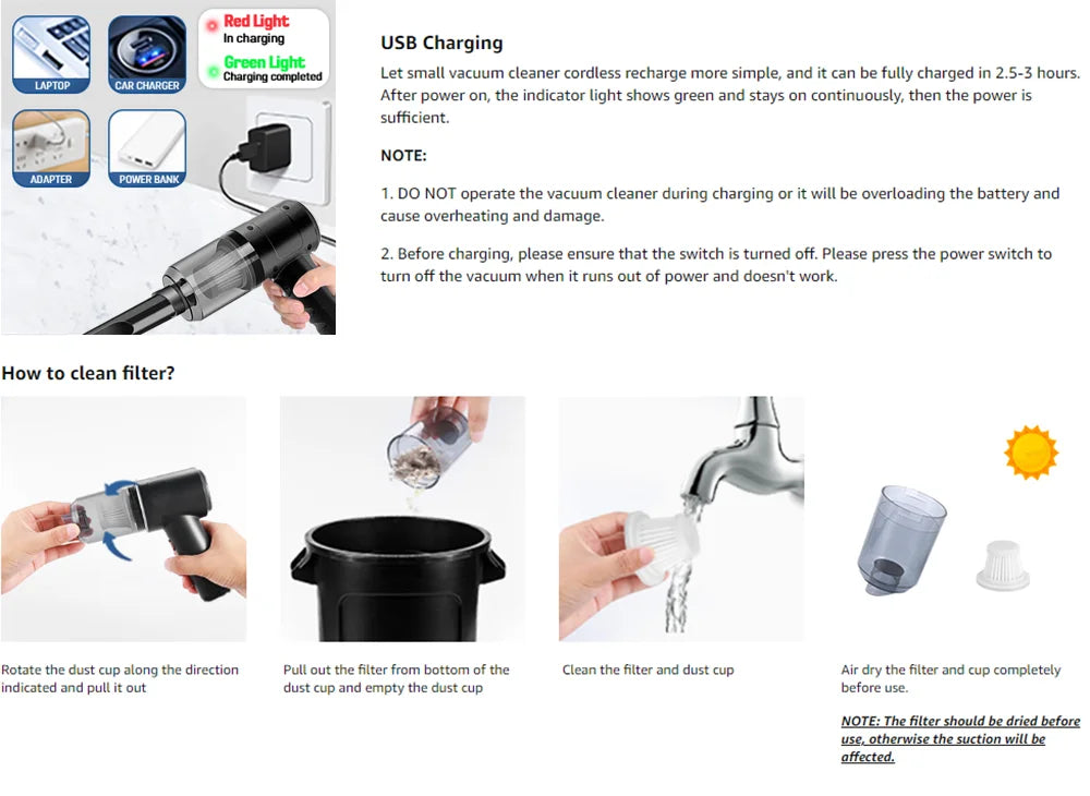 Cordless Handheld Vacuum Cleaner