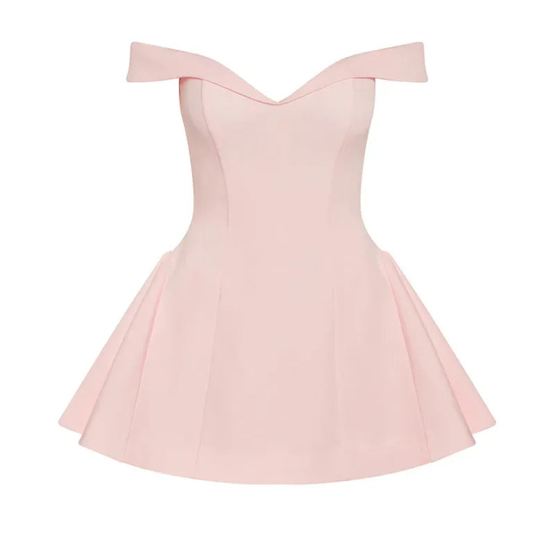 Off-shoulder Strapless Mini Dress