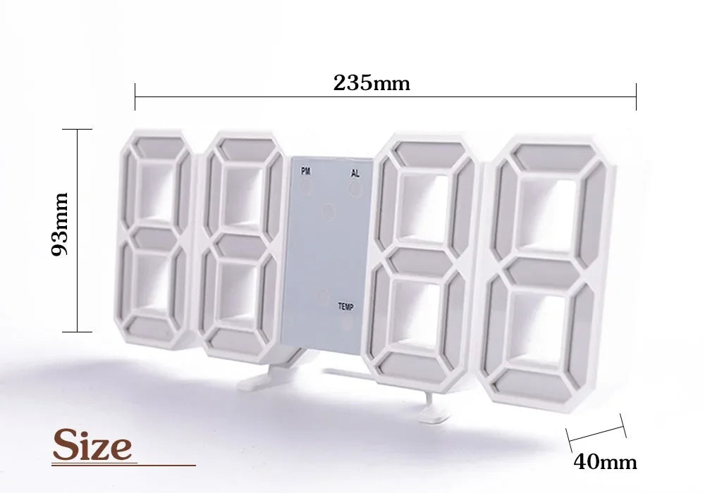 Table 3D LED Digital Alarm Clock