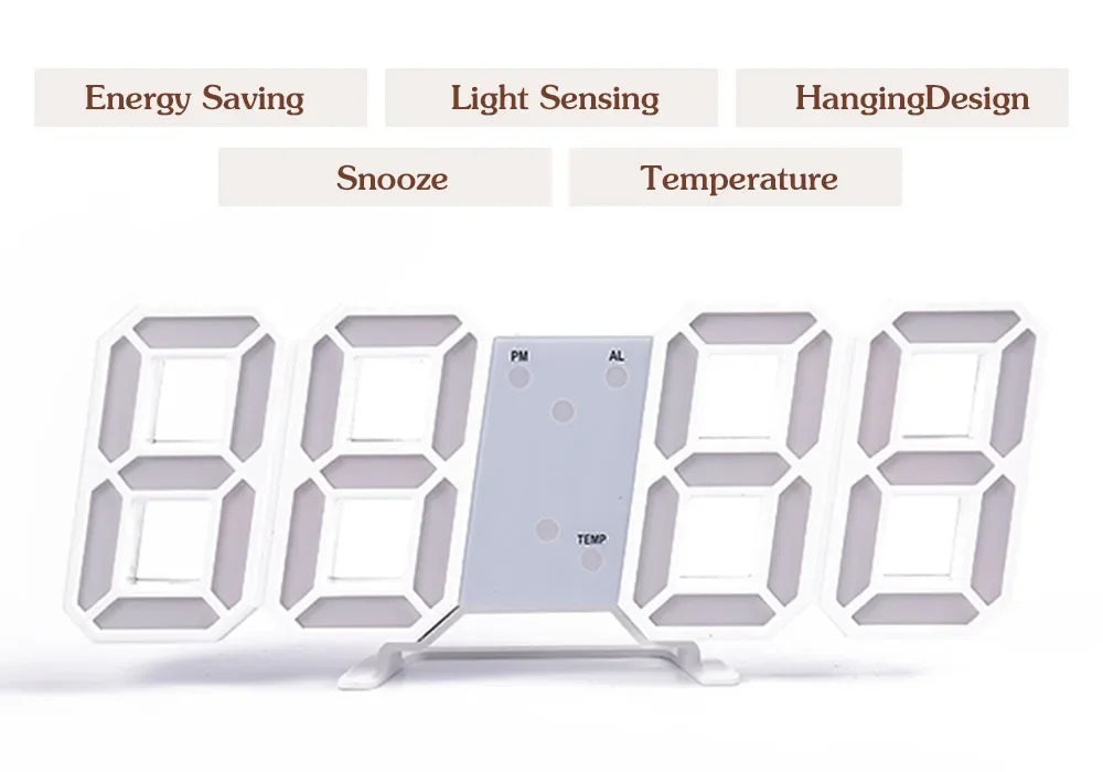 Table 3D LED Digital Alarm Clock