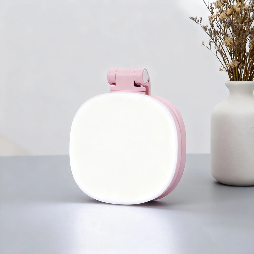 Magnetic Multi-functional Mobile Phone Selfie Mirror Mini Fill light Three-colour Adjustable Reversible Fill Light For Video