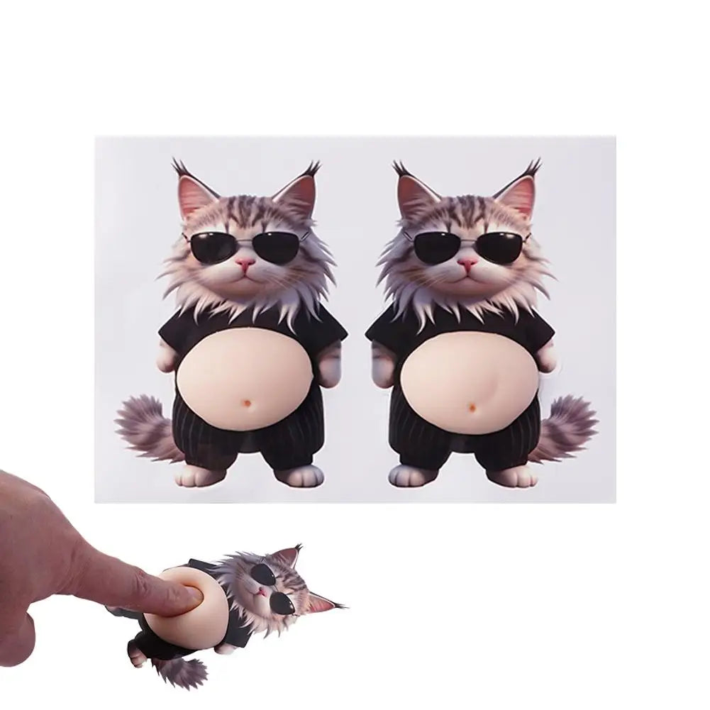 3PCS 3D Teddy Dog Belly Stickers