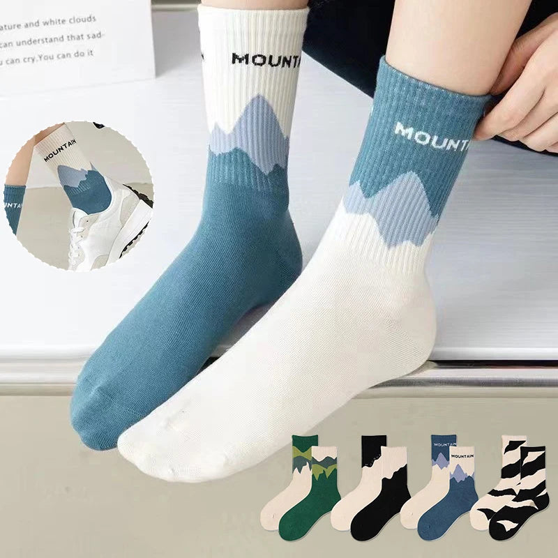 Asymmetrical A/B Style Couple Socks