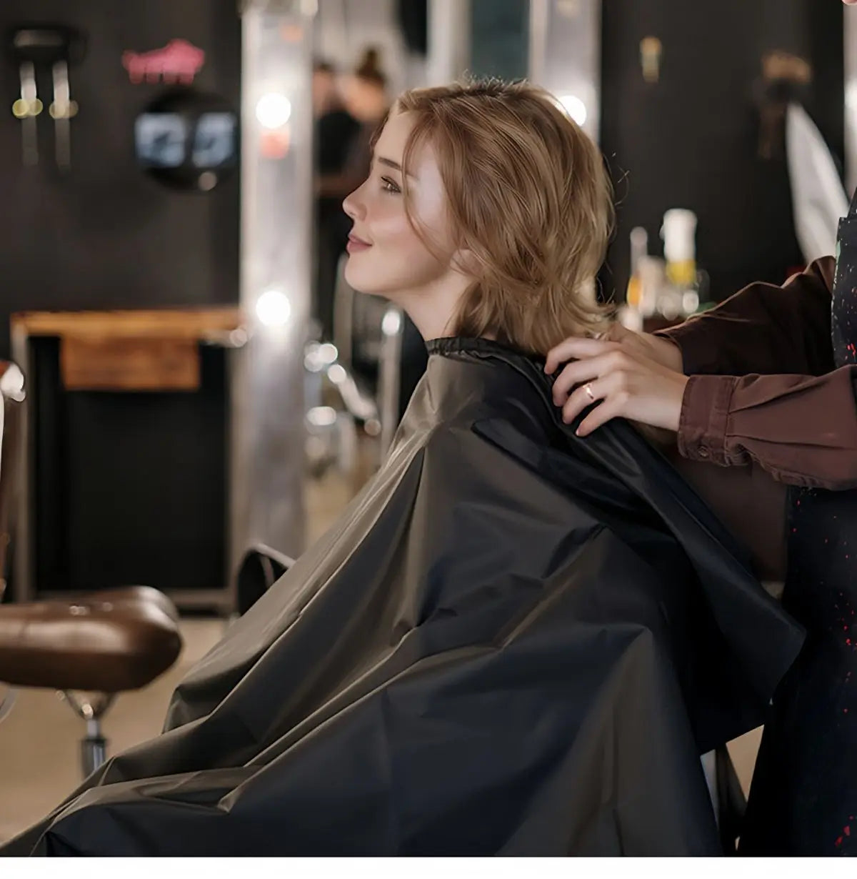 Black Salon Barber Cape