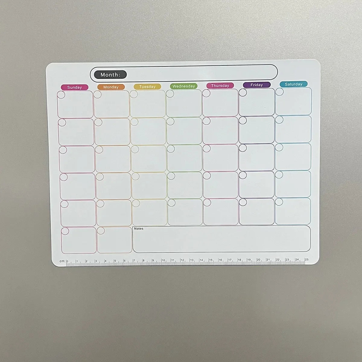 Magnetic calendar sticker
