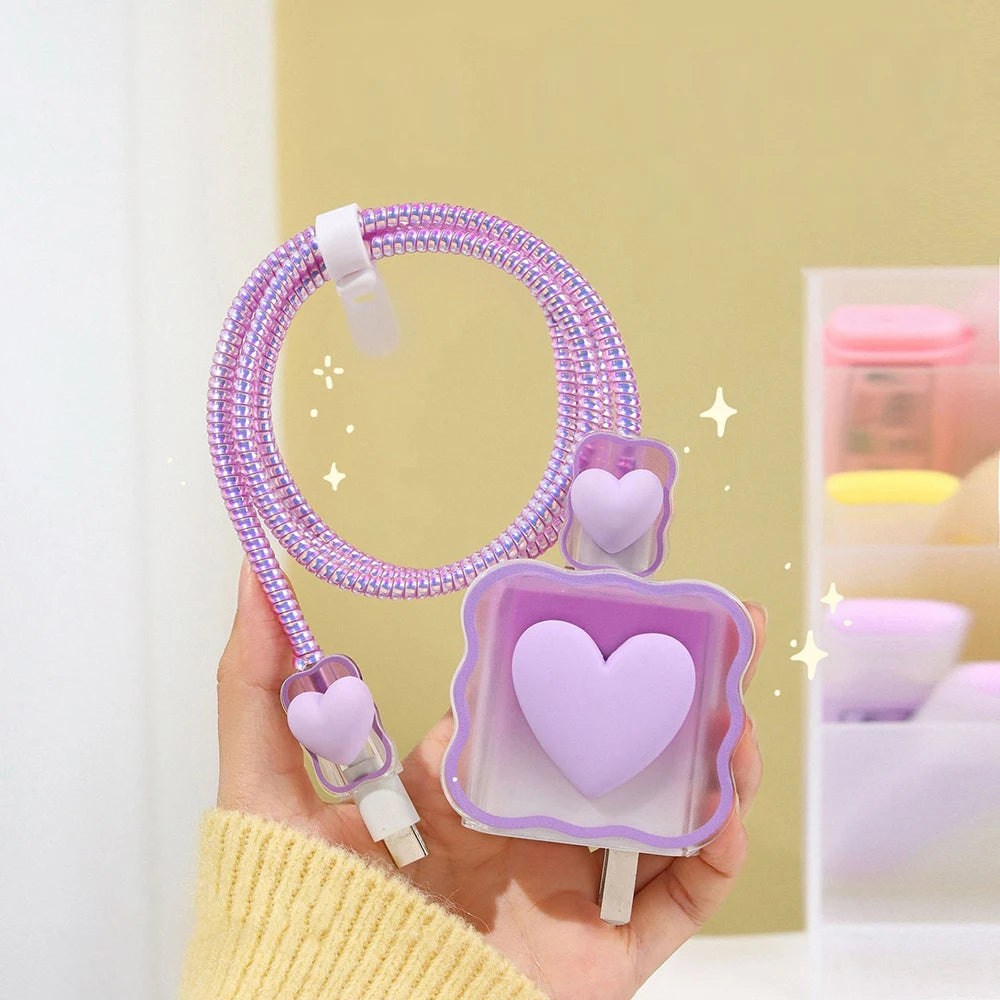 Love Heart Silicone Charger Cable