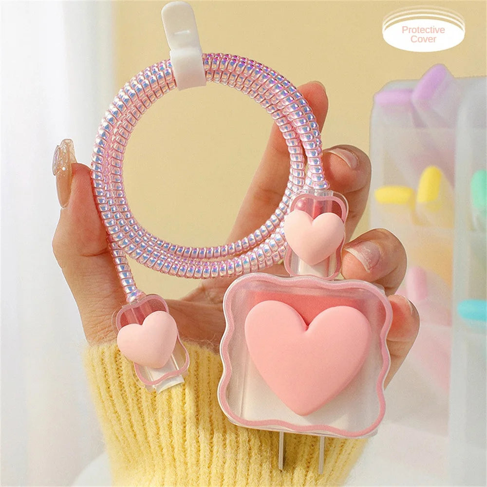Love Heart Silicone Charger Cable