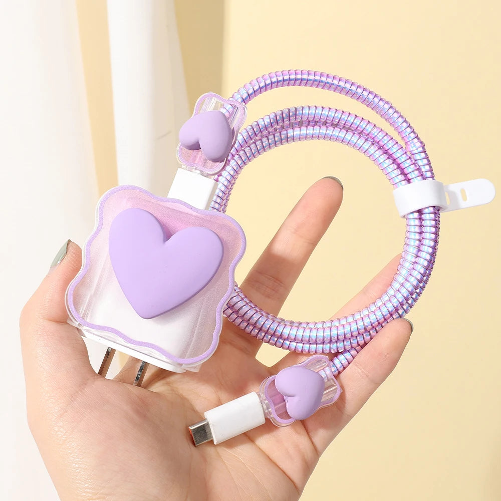 Love Heart Silicone Charger Cable