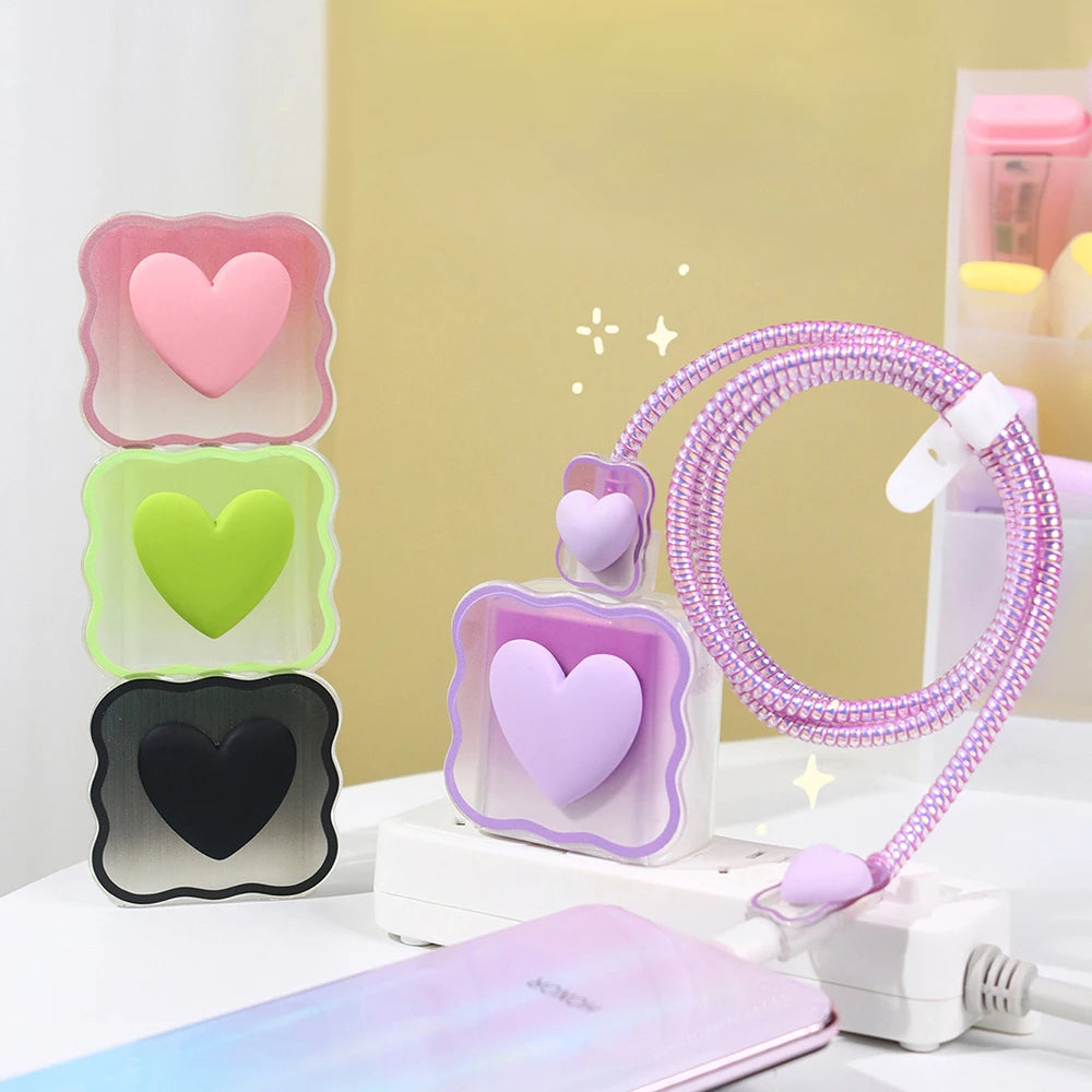 Love Heart Silicone Charger Cable