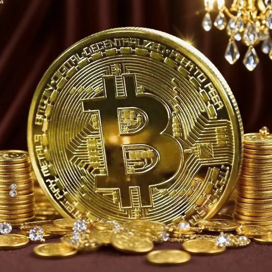 Gold Plated Bitcoin Collectible Coin