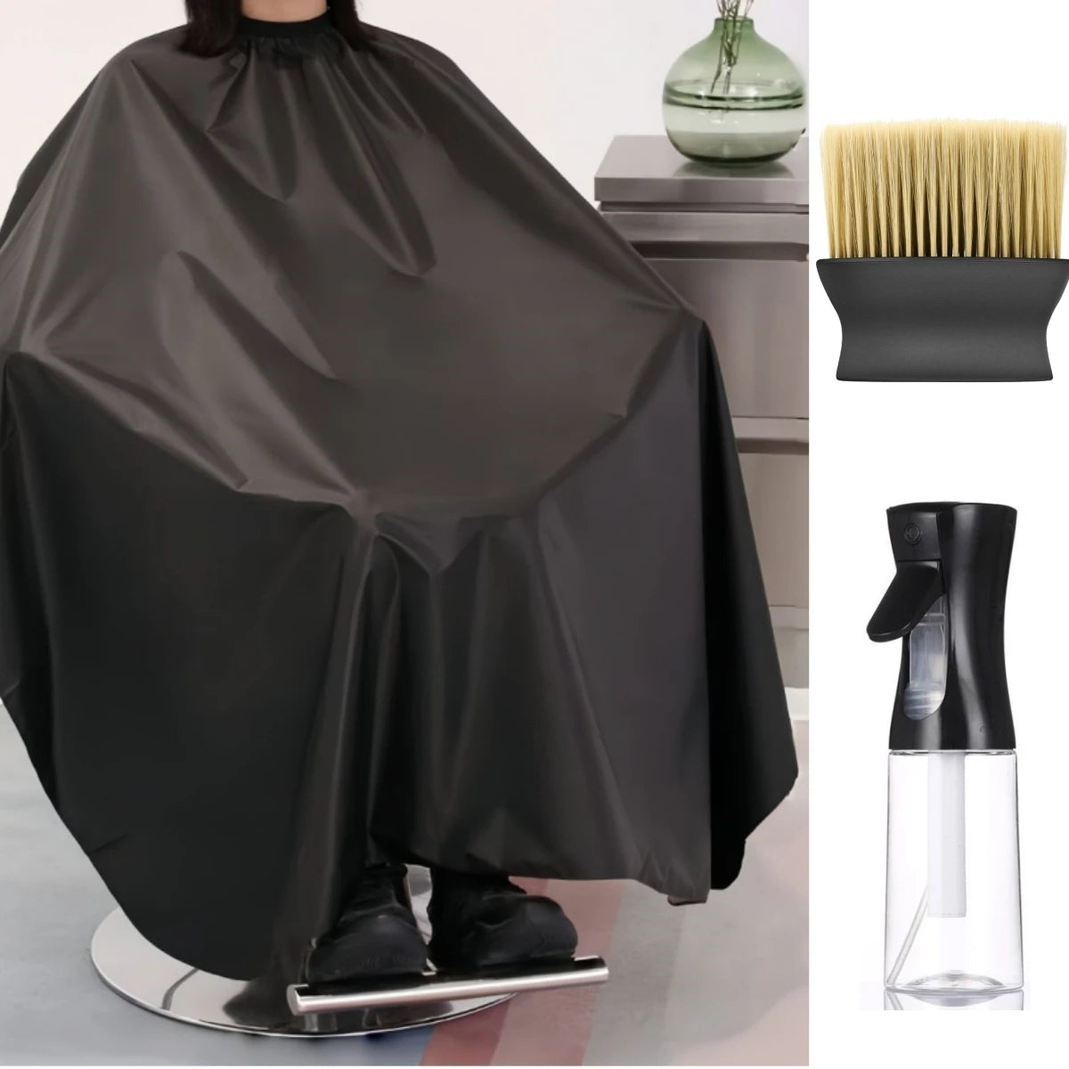 Black Salon Barber Cape