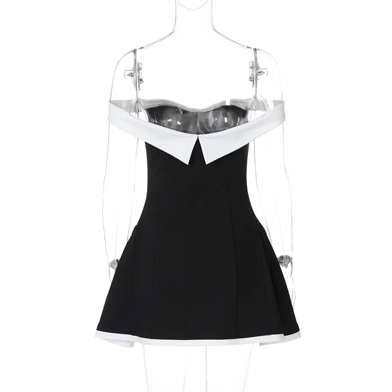 Off-shoulder Strapless Mini Dress