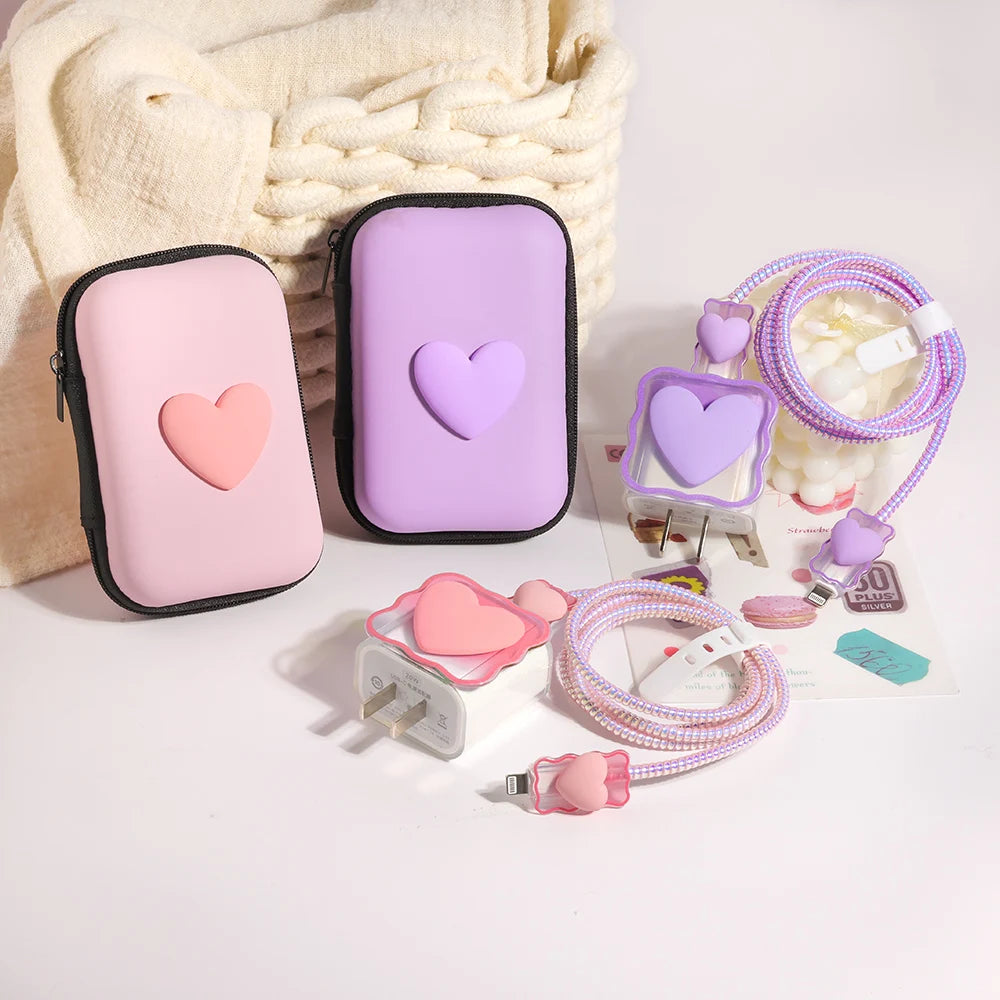 Love Heart Silicone Charger Cable