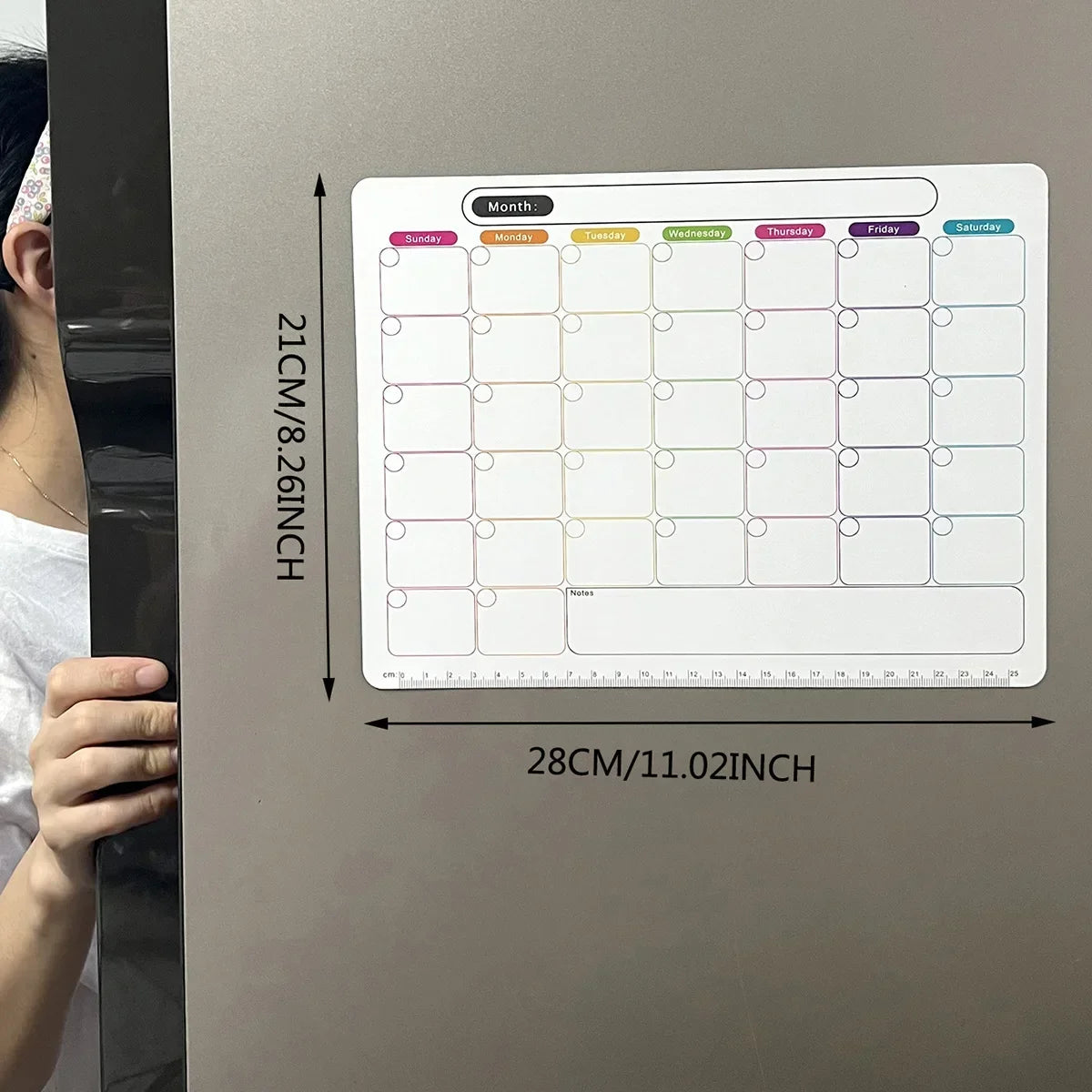 Magnetic calendar sticker