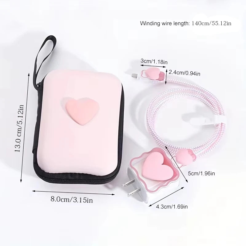Love Heart Silicone Charger Cable