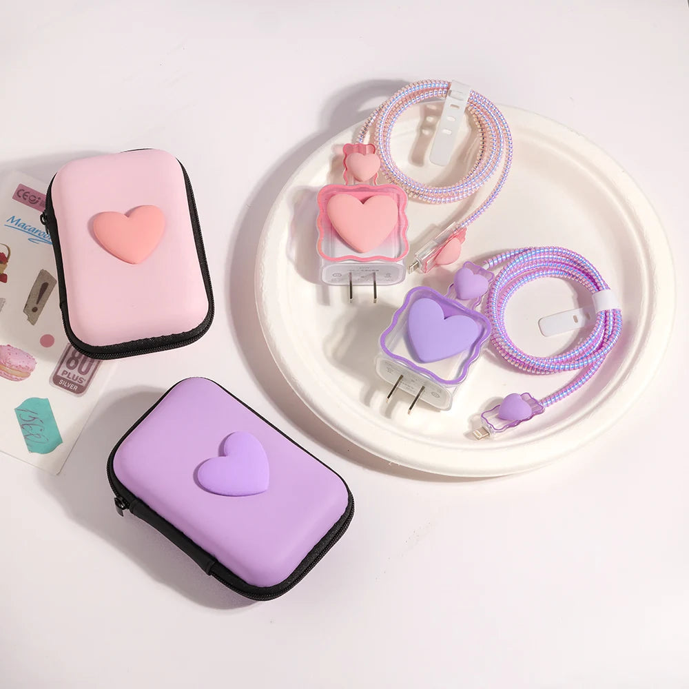 Love Heart Silicone Charger Cable
