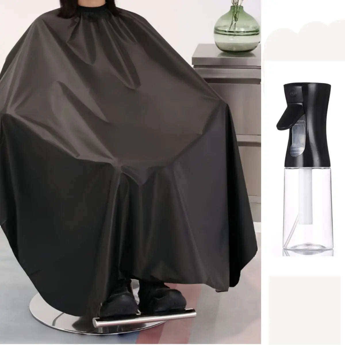 Black Salon Barber Cape