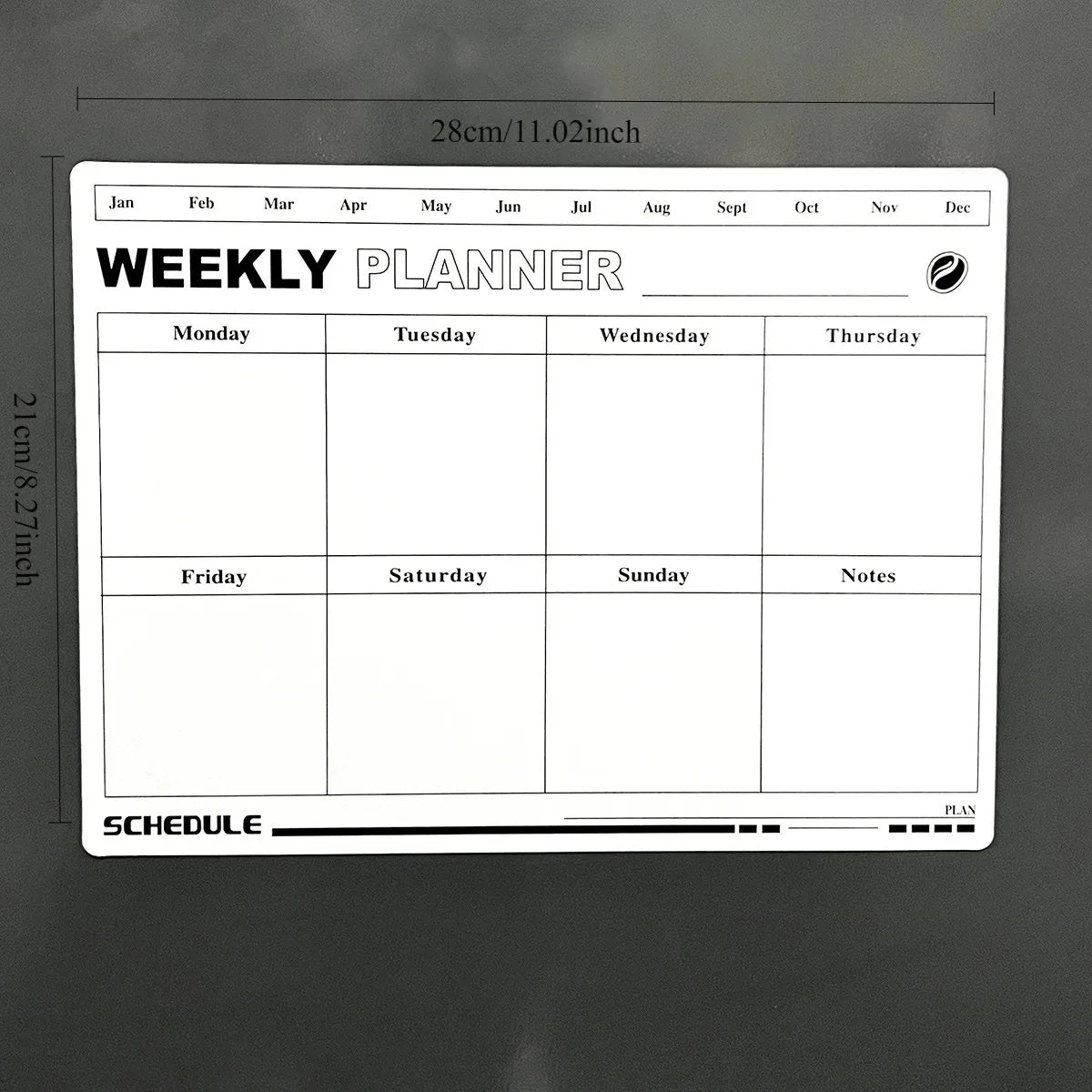 Magnetic calendar sticker