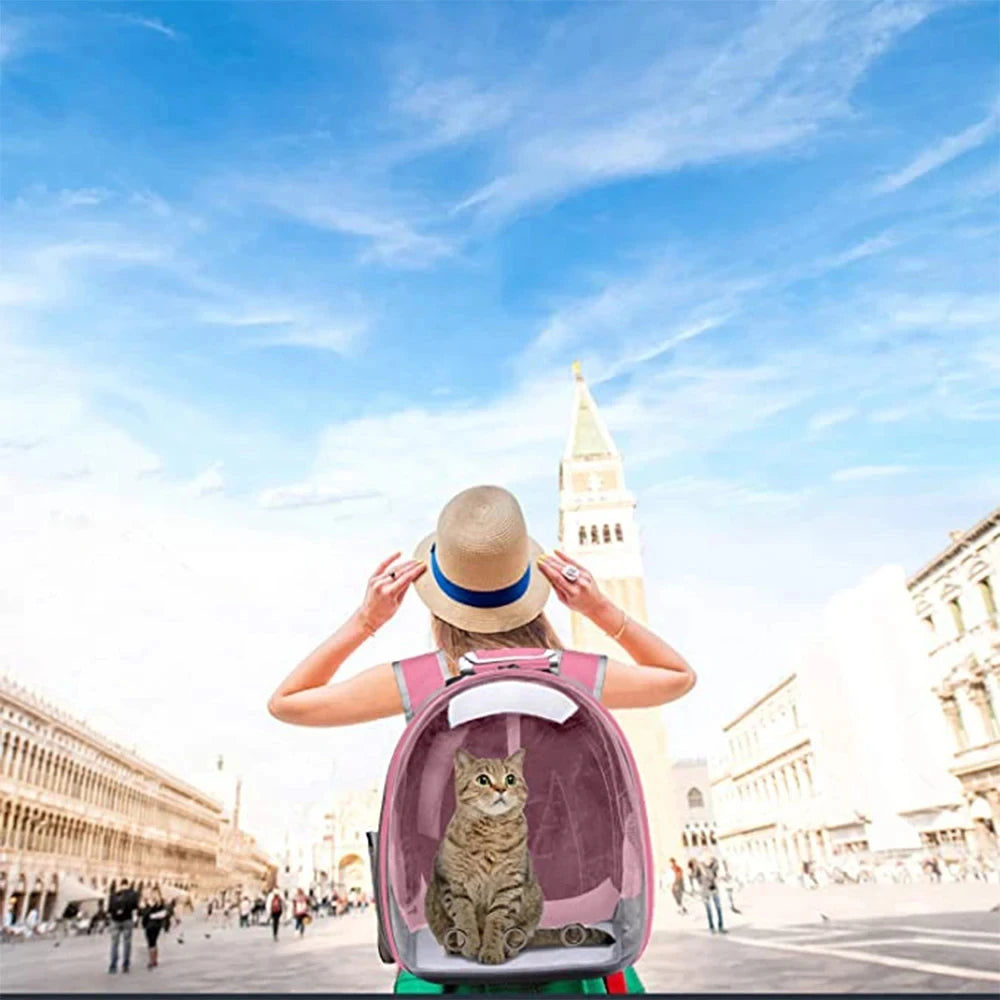 Pet Carrier Backpack Bubble Design