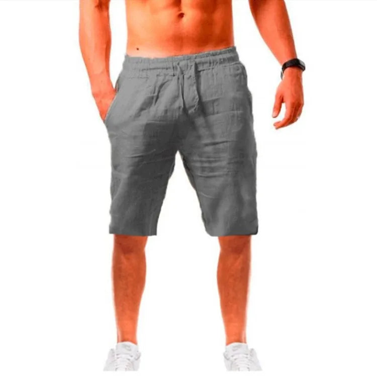 Gym Pants Solid Cotton Linen