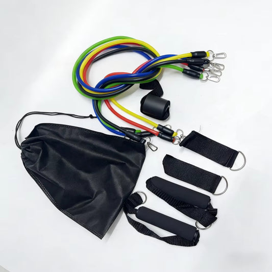 11PCS Latex Resistance Bands Pedal Exerciser Elastic Pull Rope for Crossfit Bodybuilding Fitness